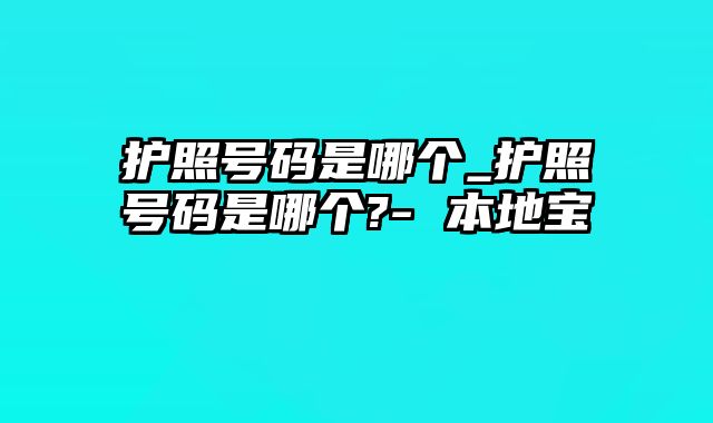 护照号码是哪个_护照号码是哪个?- 本地宝