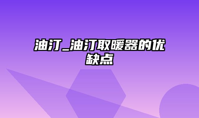 油汀_油汀取暖器的优缺点