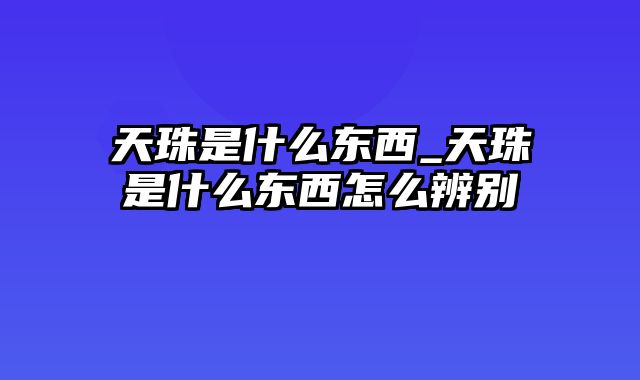 天珠是什么东西_天珠是什么东西怎么辨别