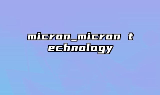 micron_micron technology