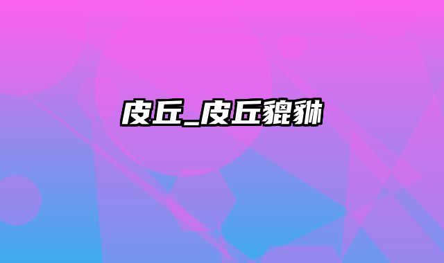 皮丘_皮丘貔貅